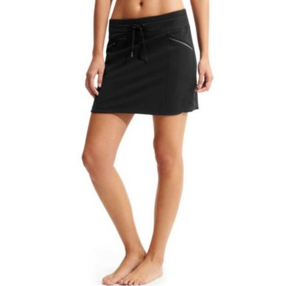 EUC Women's ATHLETA Metro Skort A-Line Mini Skirt Black | Size‎ XLT